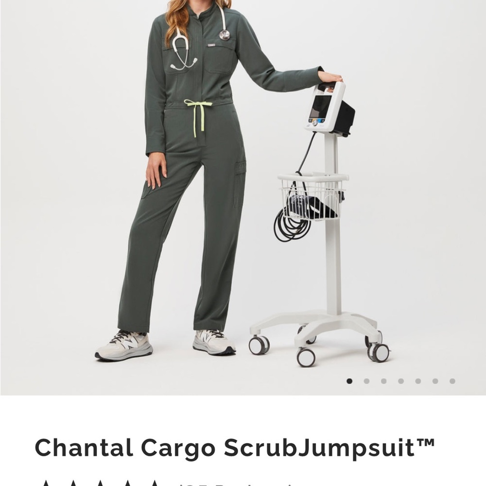 FIGS Bonsai Chantal Cargo Scrub Jumpsuit M